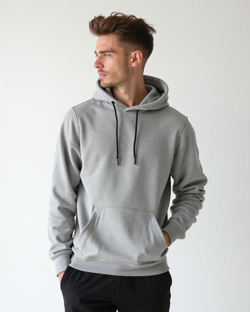 Men's Classic Pullover Hoodie - Grey