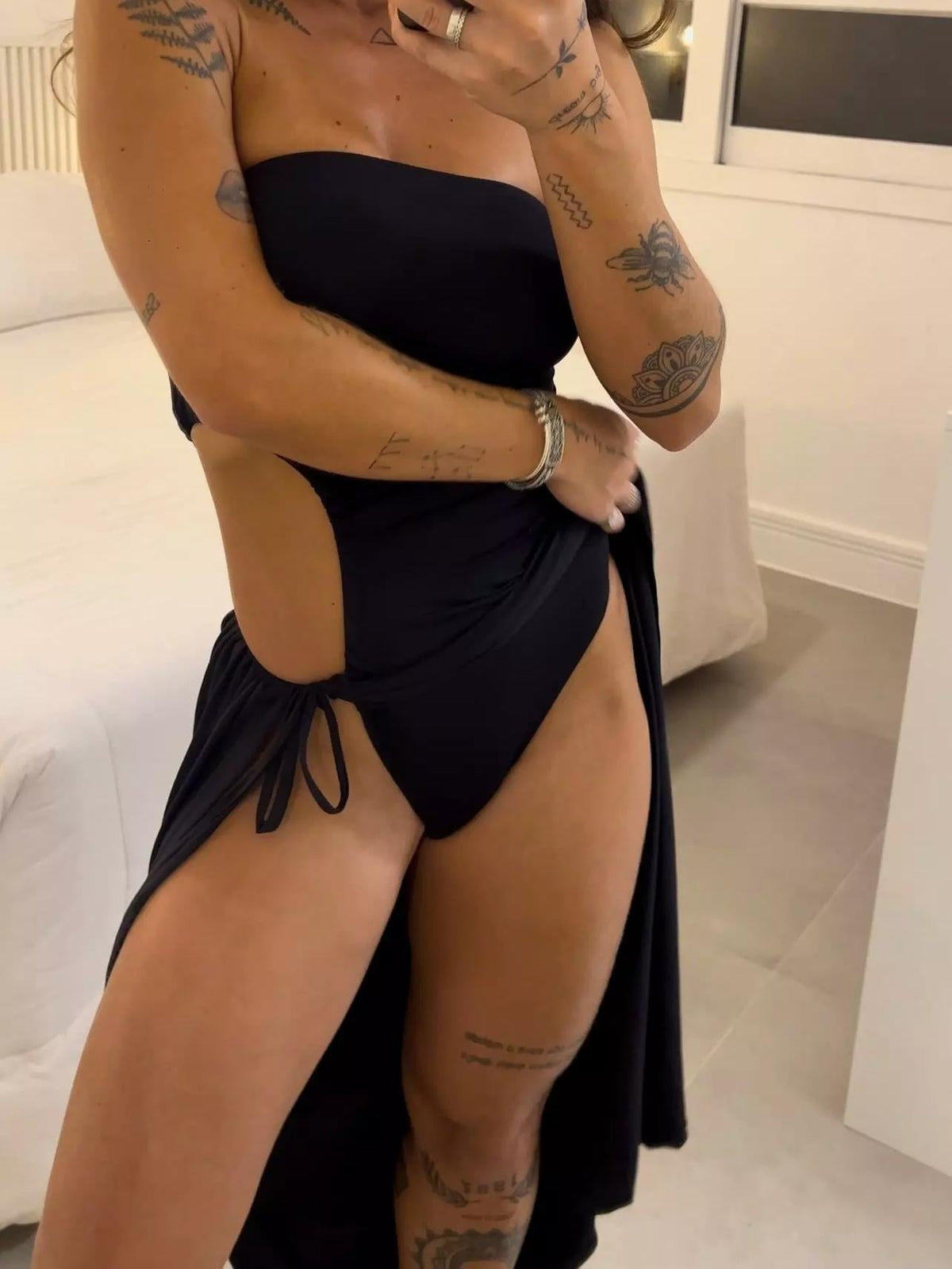 The Side-Tie Glam Slit Dress