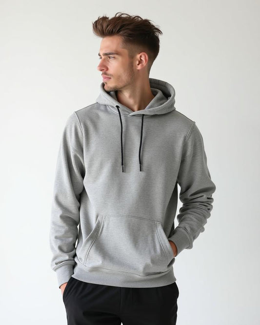 Men's Classic Pullover Hoodie - Grey