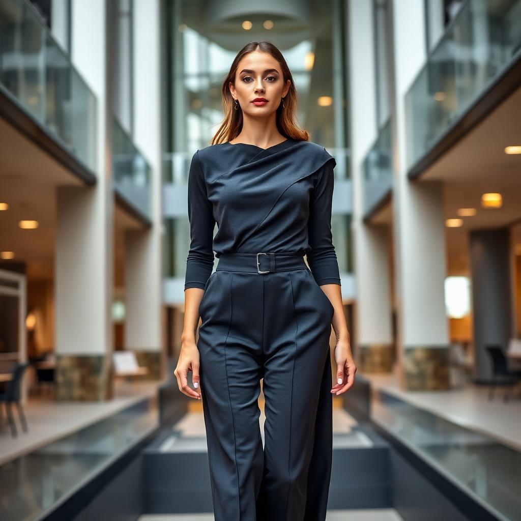 The Elegant Two-Piece Co-ord Set in Dark Gray - Atrium
