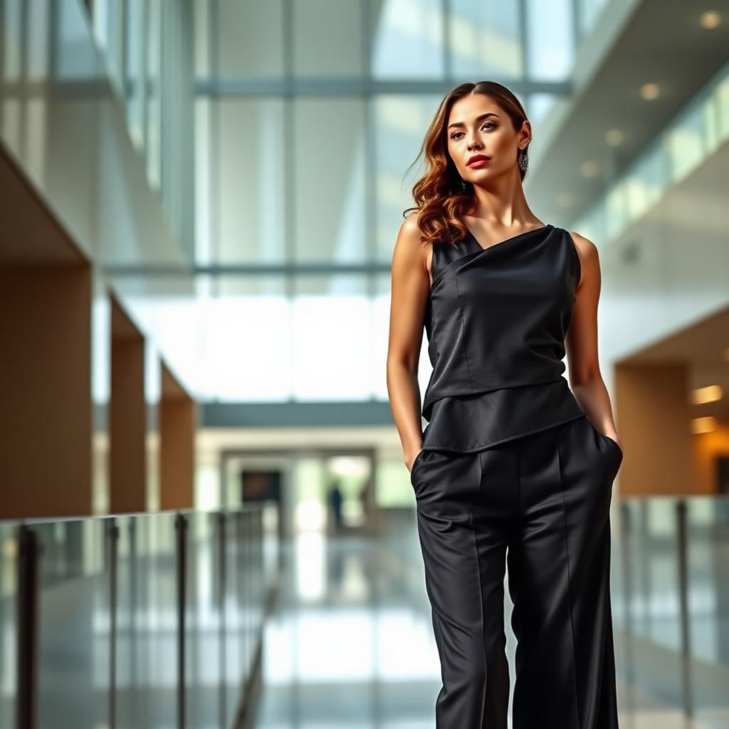 The Elegant Two-Piece Co-ord Set in Dark Gray - Conference