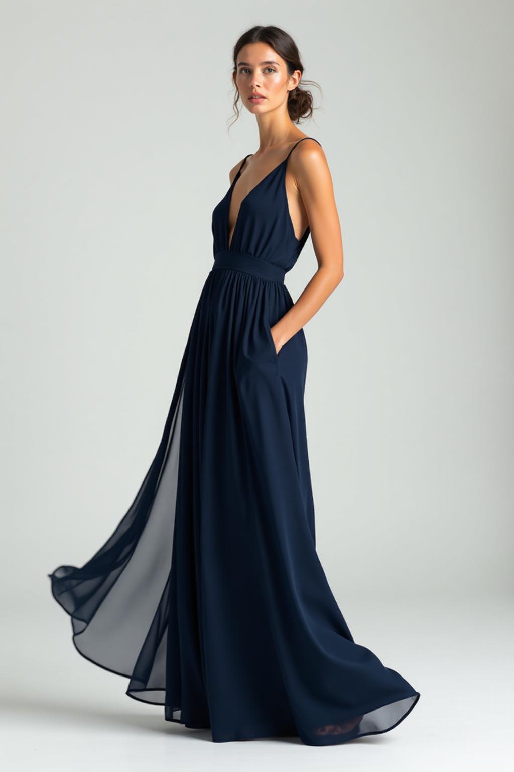 The Mesmerize Maxi Dress in Dark Blue