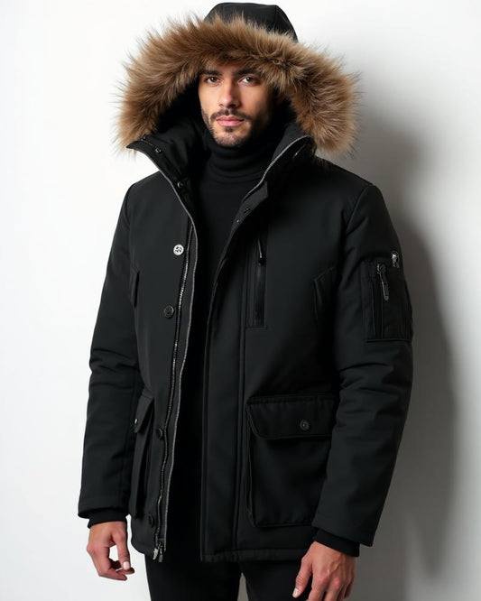 Men's Premium Winter Parka - Black