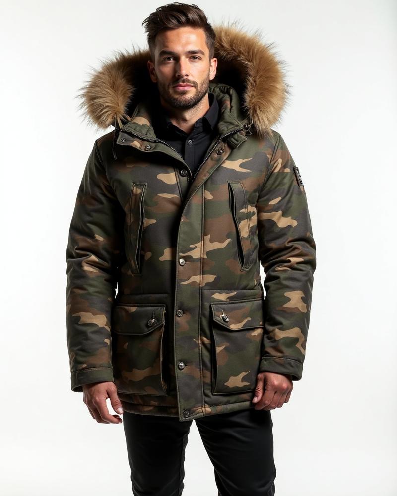 Men's Premium Winter Parka - Camo