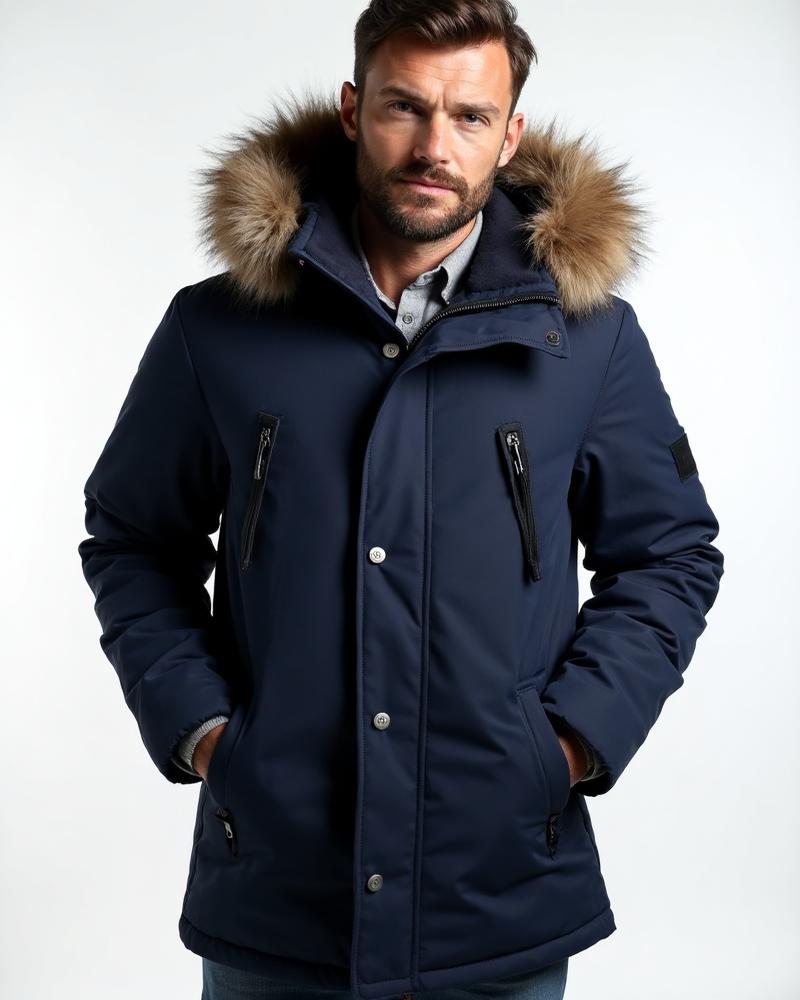 Men's Premium Winter Parka - Navy