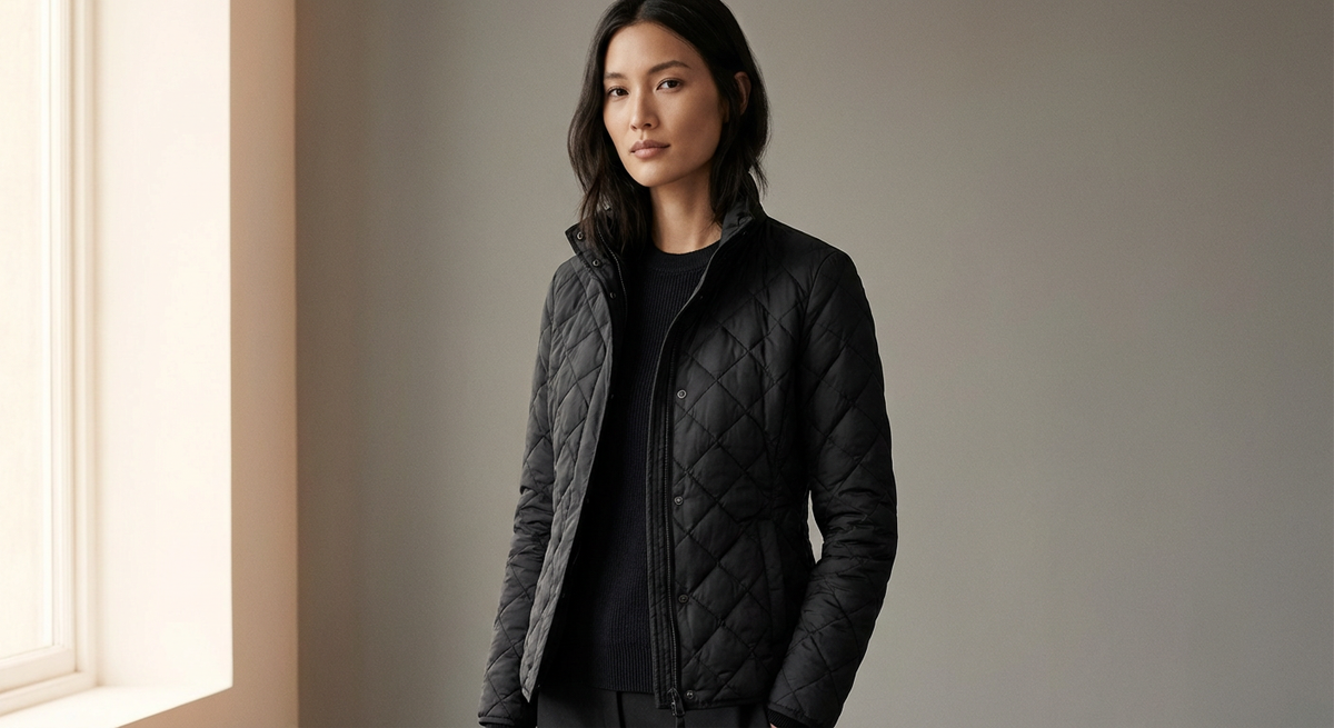Quilted Jacket in Black