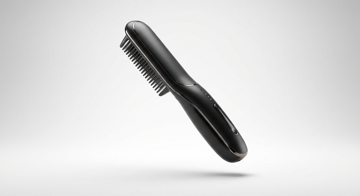 Wireless Straight Hair Comb - Black