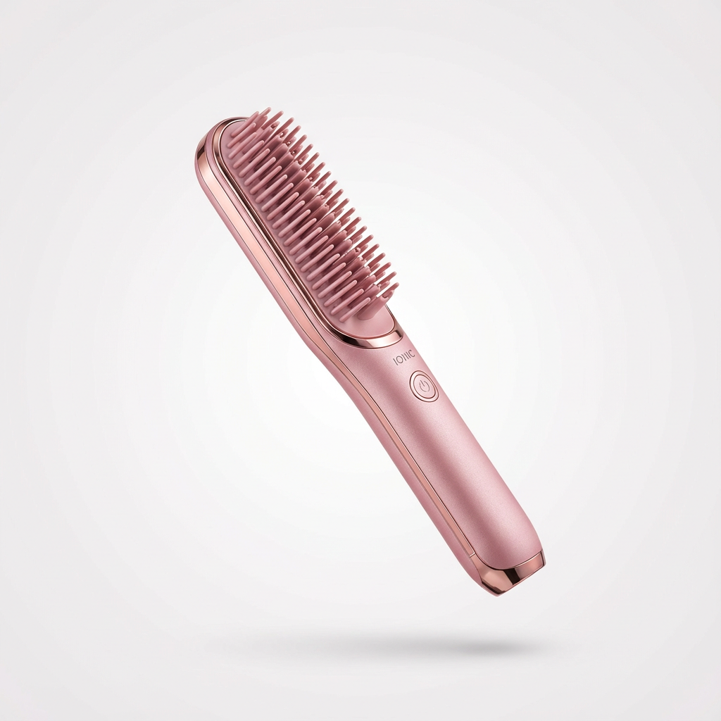 Wireless Straight Hair Comb - Pink