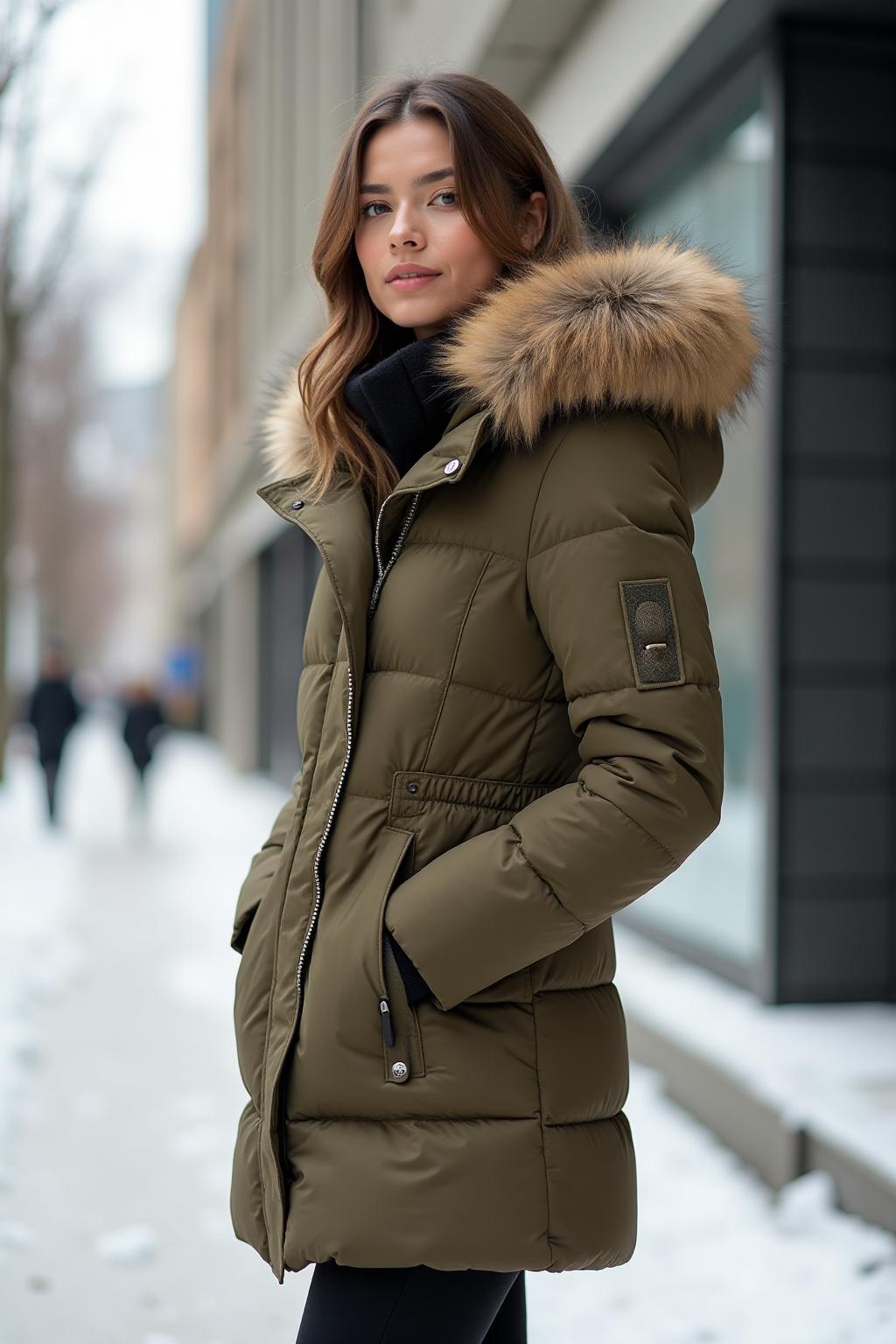 Women's Premium Winter Parka Khaki