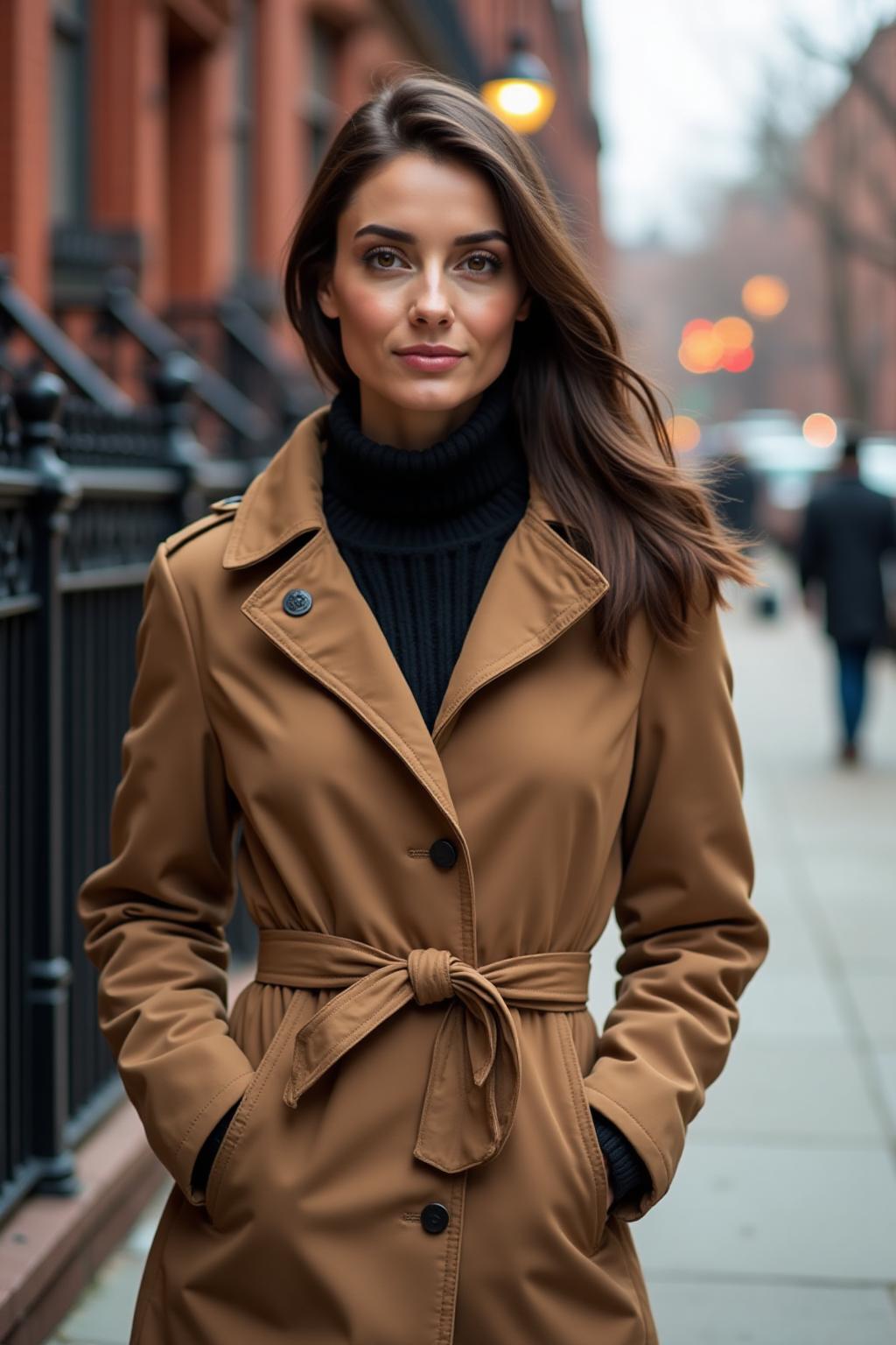 Women's Premium Winter Parka Khaki Lifestyle