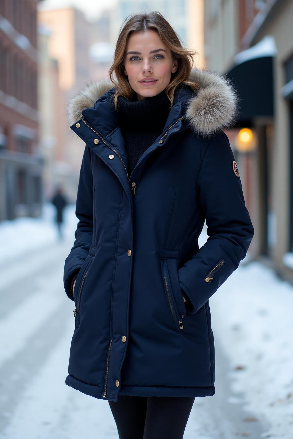 Women's Premium Winter Parka Navy