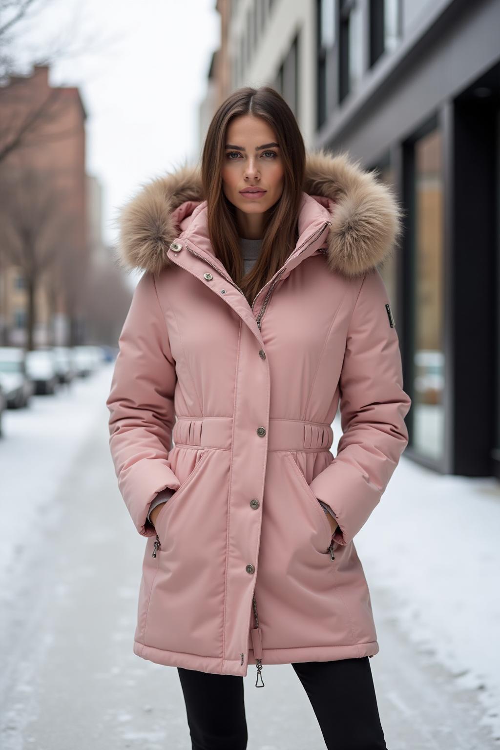 Women's Premium Winter Parka Pink