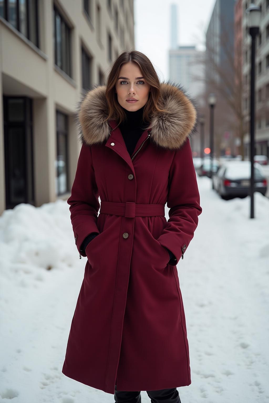 Women's Premium Winter Parka Red