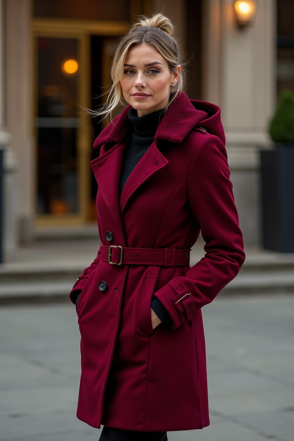 Women's Premium Winter Parka Red Lifestyle