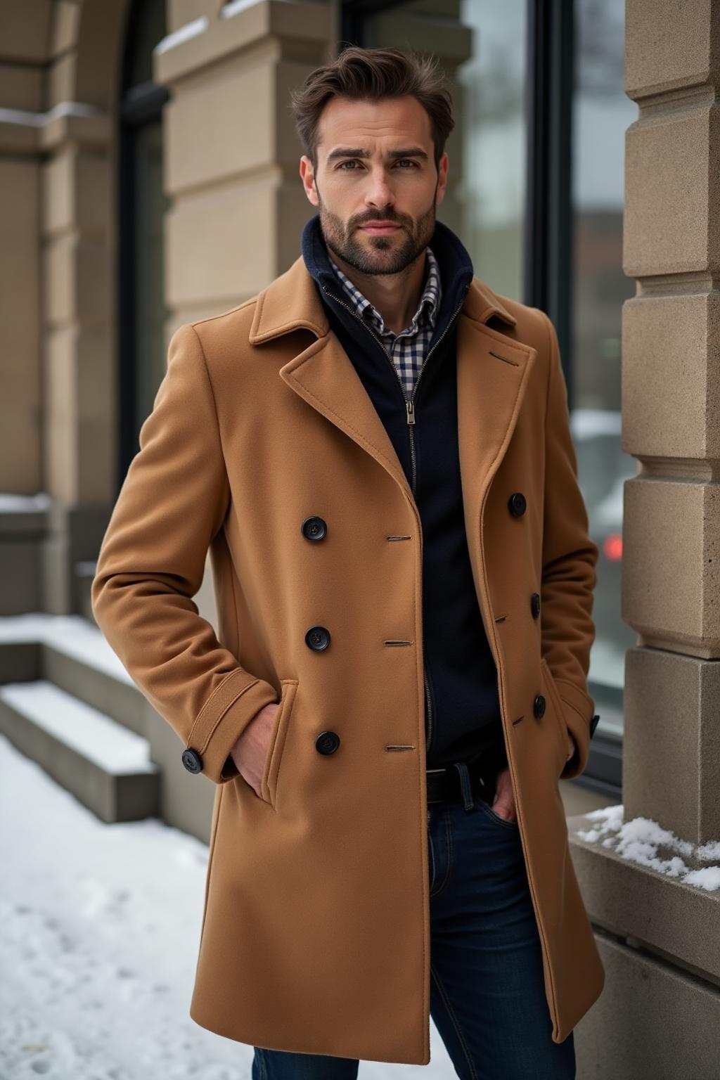 The Wool Overcoat in Camel - Lifestyle 2