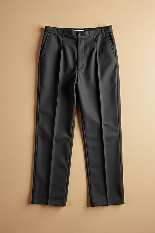 The Wool Trouser - Charcoal grey tailored wool trousers